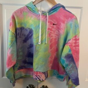 Nike Cropped Tie-Dye Hoodie